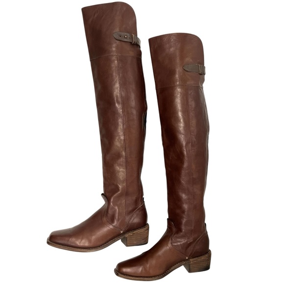 Rag & Bone Pearce Brown Leather Over the Knee Riding Boots Womens US 8.5 EU 38.5 - Picture 10 of 14